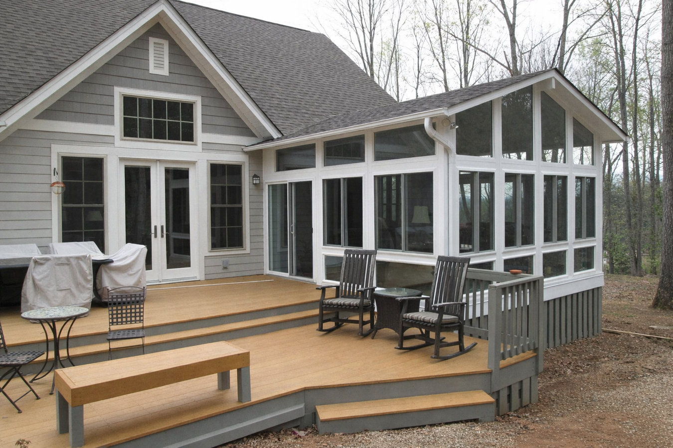 Patio-to-sunroom conversion